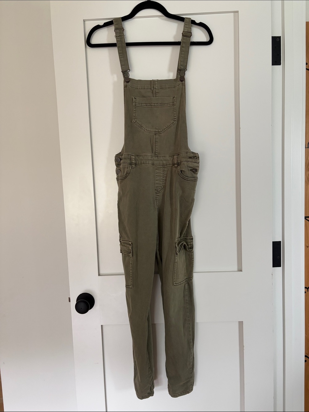 Olive Green Women's Cargo Overalls size 26